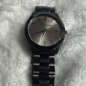 Michael Kors Black and Silver Women's Watch